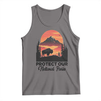 Protect Our National Parks Tank Top Bison Buffalo Vintage Graphic