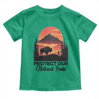 Protect Our National Parks Toddler T Shirt Bison Buffalo Vintage Graphic
