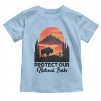 Protect Our National Parks Toddler T Shirt Bison Buffalo Vintage Graphic