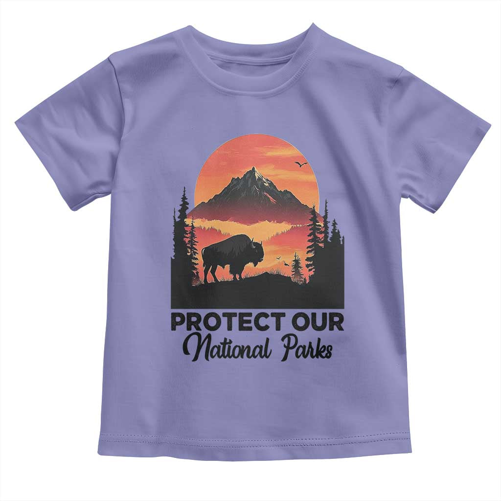 Protect Our National Parks Toddler T Shirt Bison Buffalo Vintage Graphic