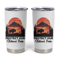 Protect Our National Parks Tumbler Cup Bison Buffalo Vintage Graphic