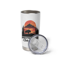 Protect Our National Parks Tumbler Cup Bison Buffalo Vintage Graphic