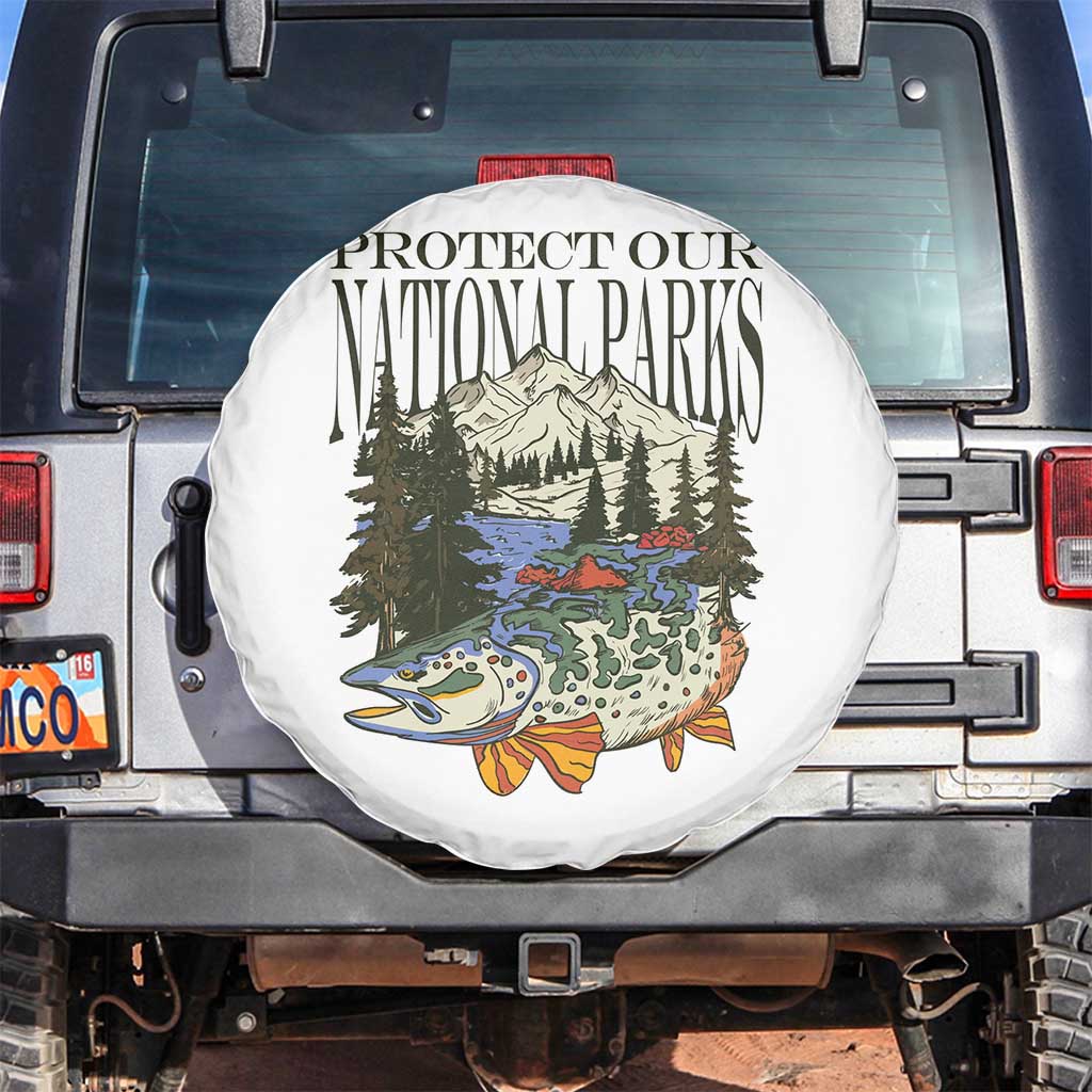Protect Our National Parks Spare Tire Cover Wildlife Fishing Outdoor Adventure Retro
