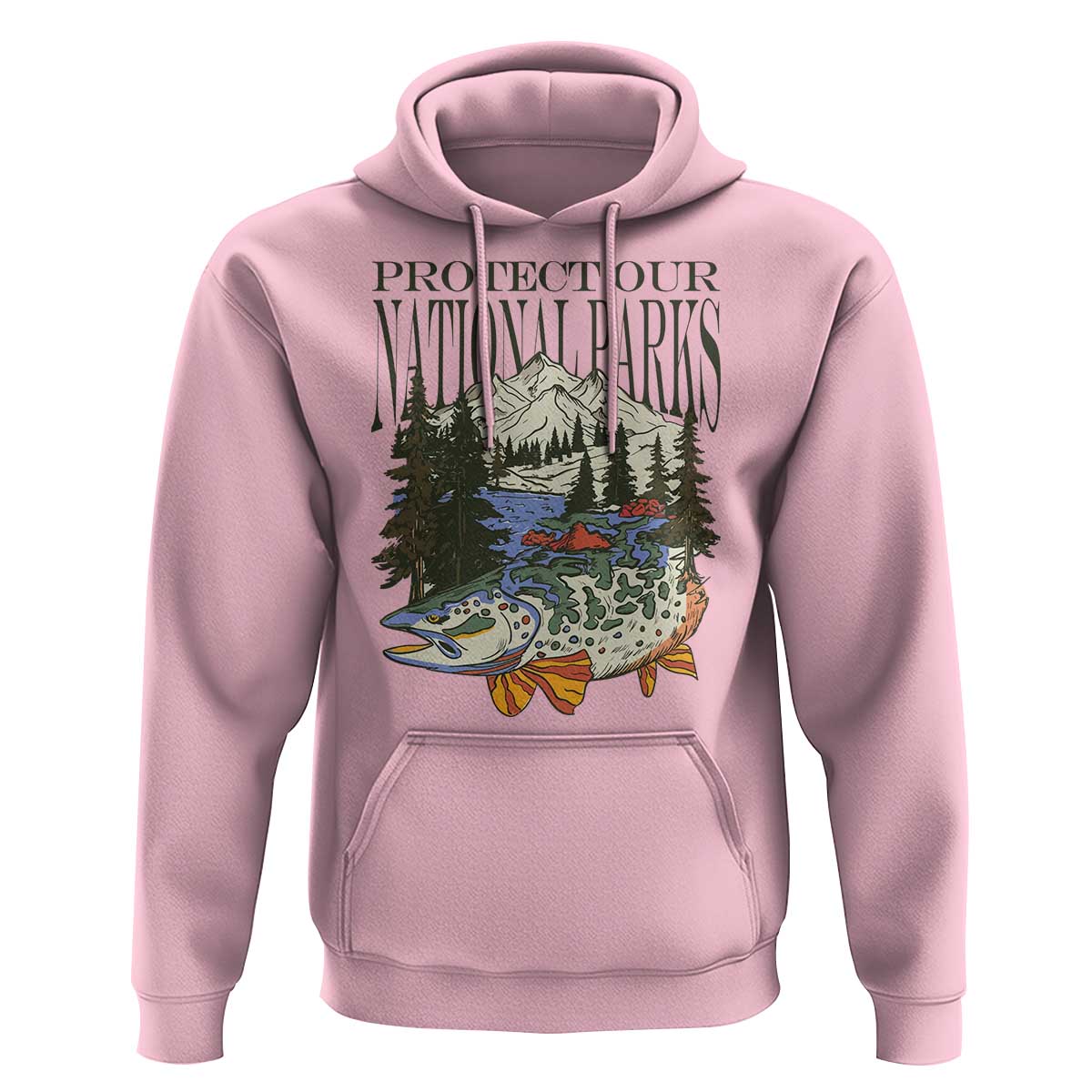 Protect Our National Parks Hoodie Wildlife Fishing Outdoor Adventure Retro