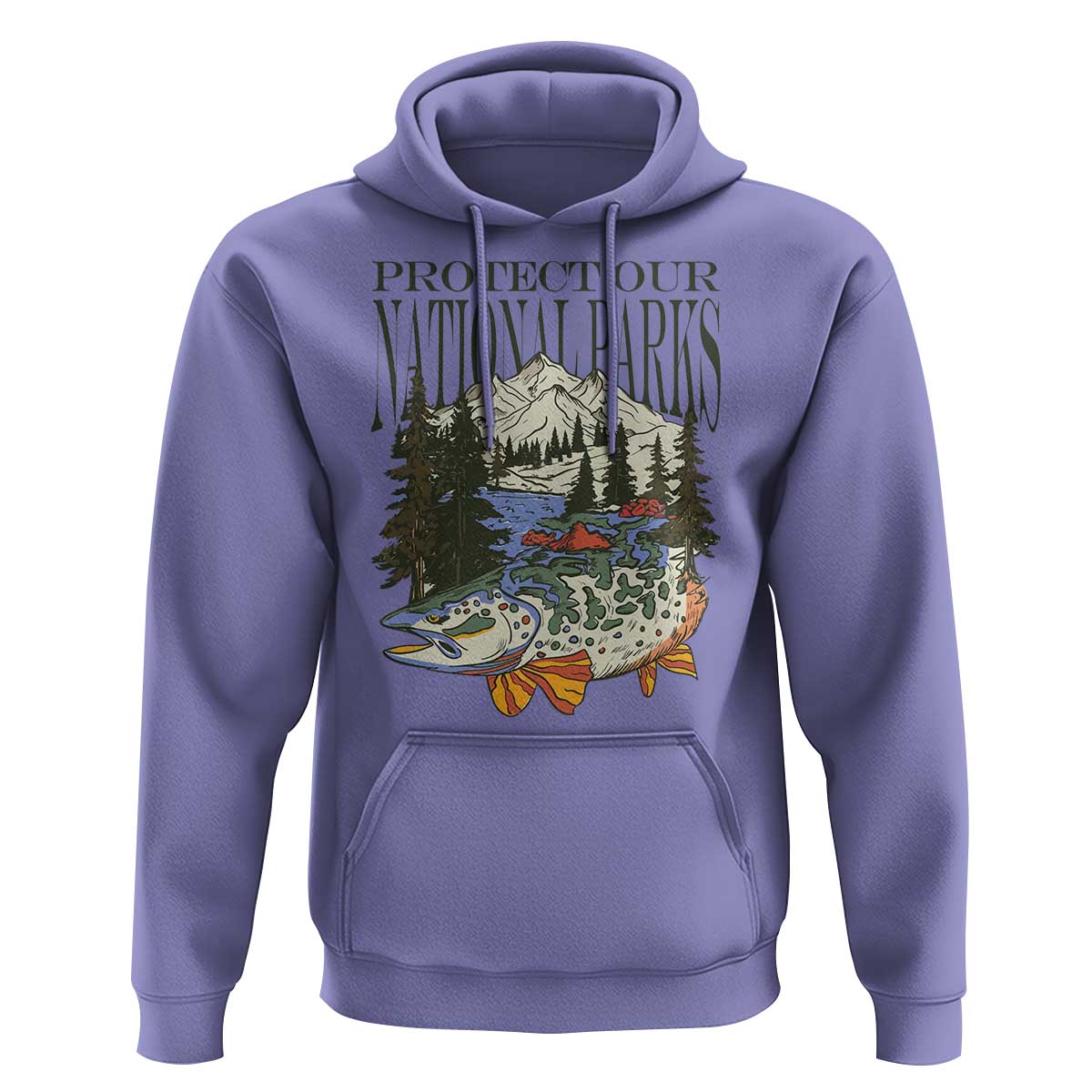 Protect Our National Parks Hoodie Wildlife Fishing Outdoor Adventure Retro