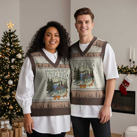 Protect Our National Parks V-Neck Knit Sweater Vest Wildlife Fishing Outdoor Adventure Retro - Wonder Print Shop