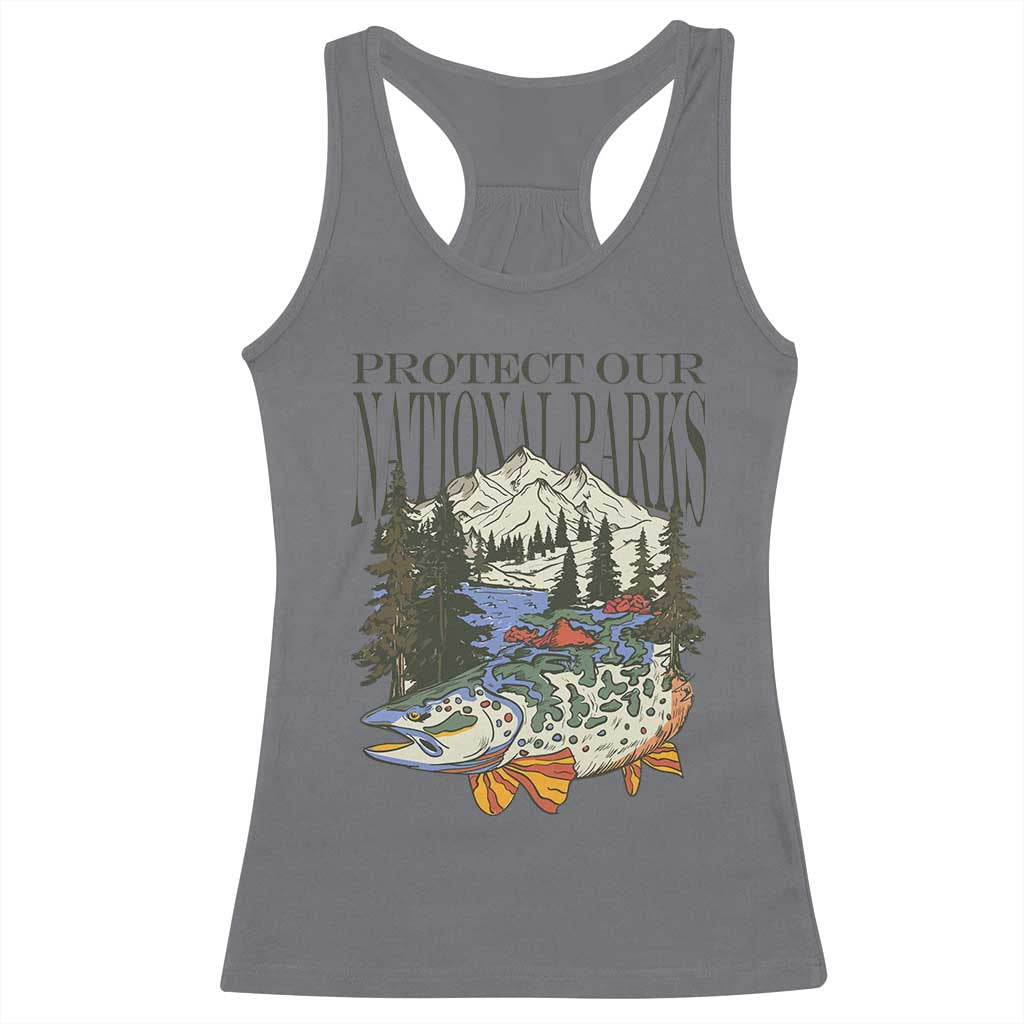 Protect Our National Parks Racerback Tank Top Wildlife Fishing Outdoor Adventure Retro