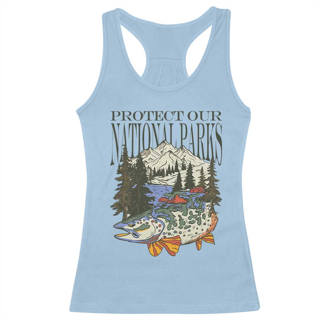 Protect Our National Parks Racerback Tank Top Wildlife Fishing Outdoor Adventure Retro