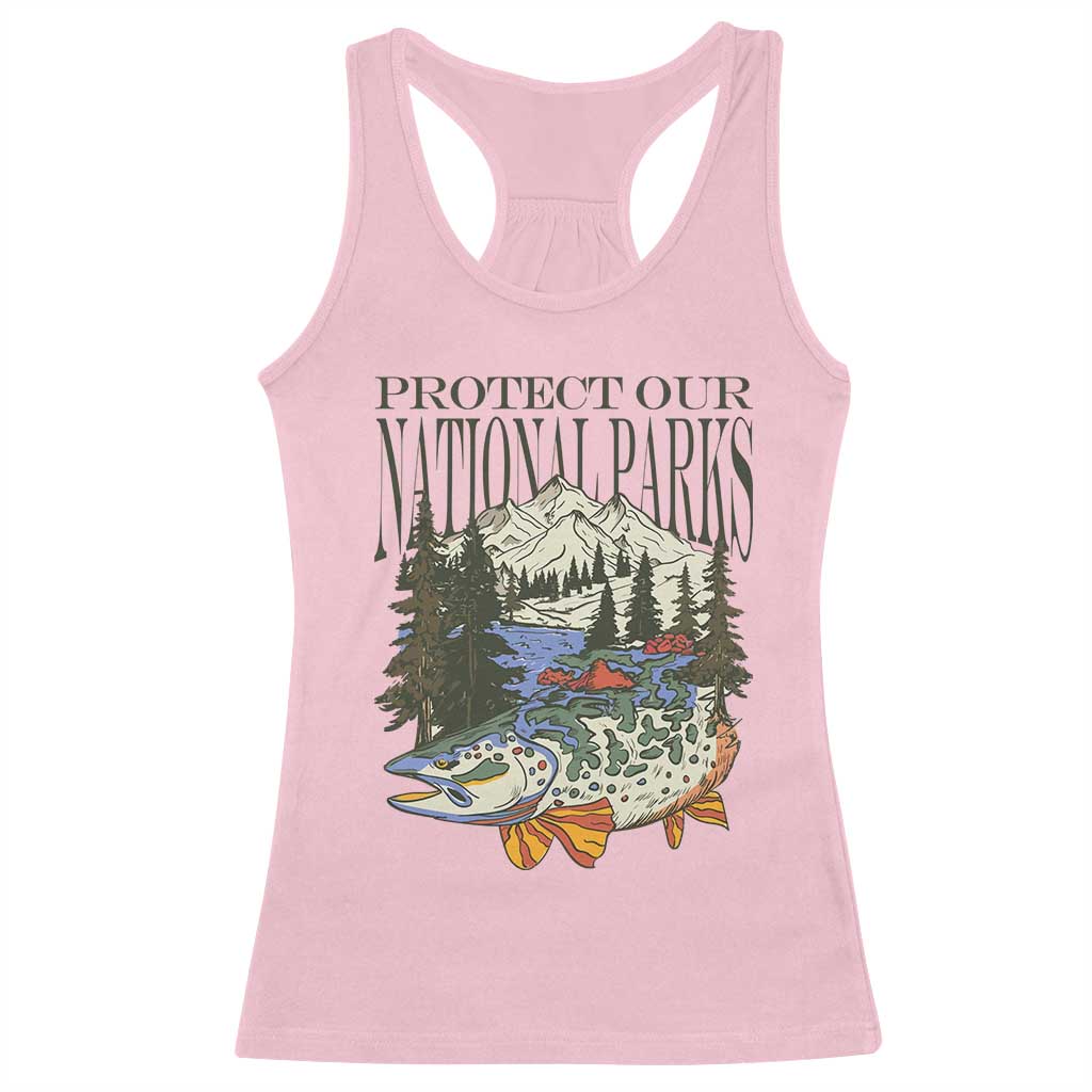 Protect Our National Parks Racerback Tank Top Wildlife Fishing Outdoor Adventure Retro