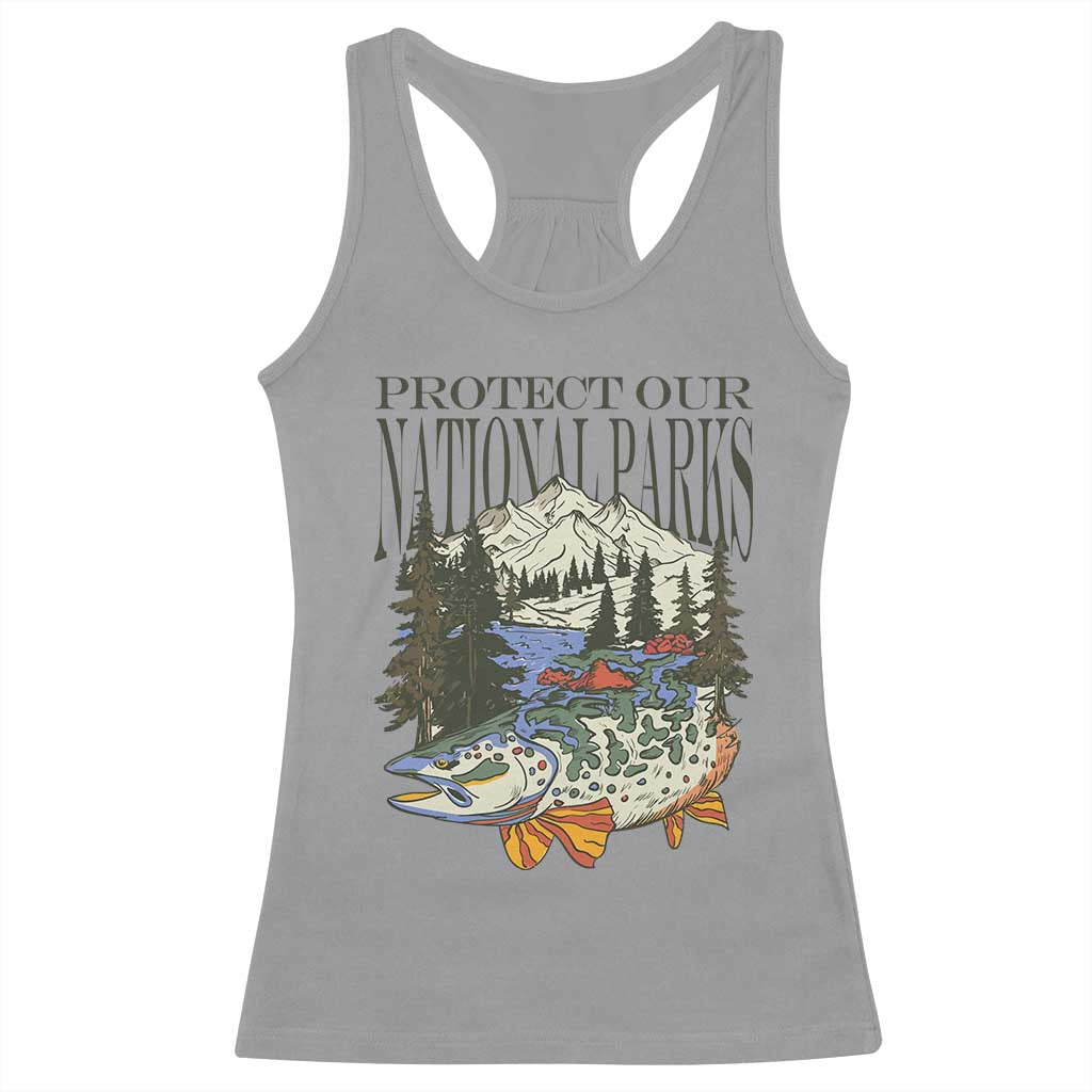 Protect Our National Parks Racerback Tank Top Wildlife Fishing Outdoor Adventure Retro