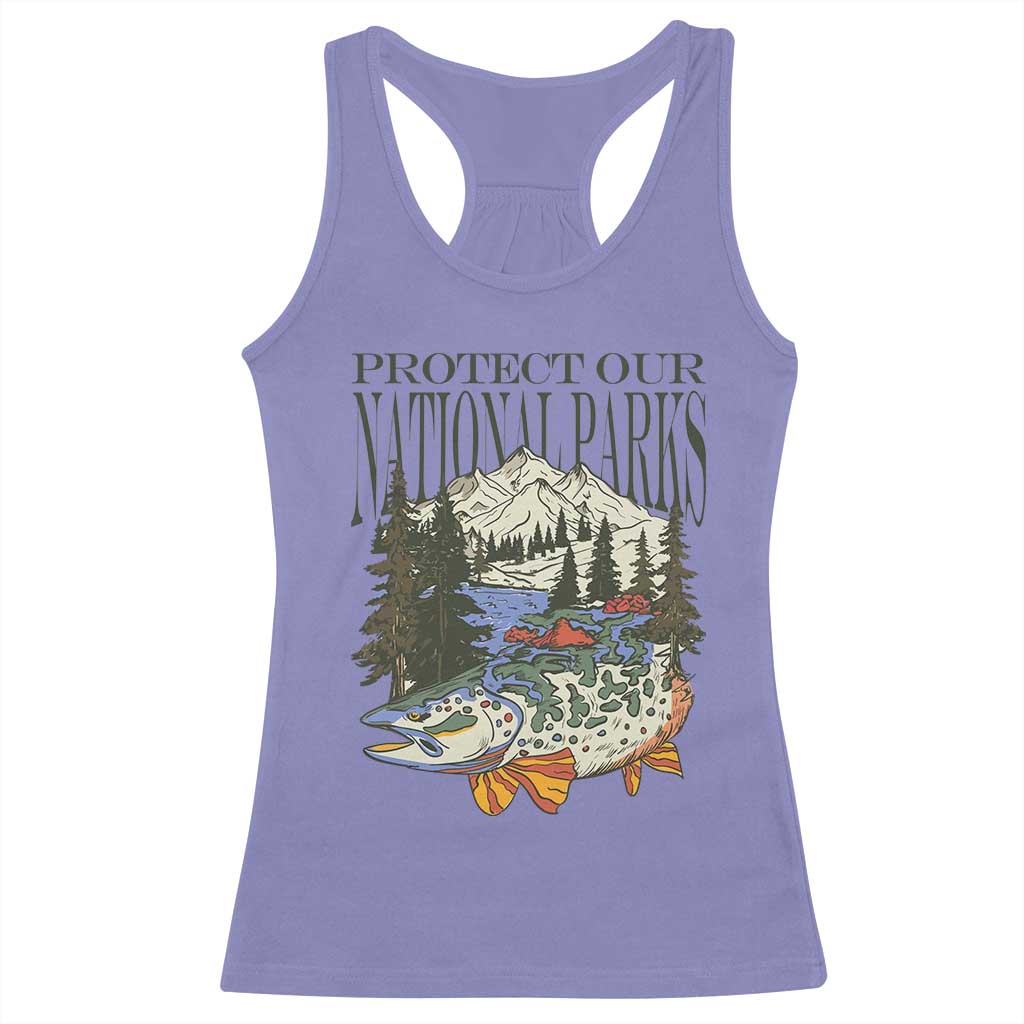 Protect Our National Parks Racerback Tank Top Wildlife Fishing Outdoor Adventure Retro