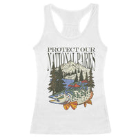 Protect Our National Parks Racerback Tank Top Wildlife Fishing Outdoor Adventure Retro