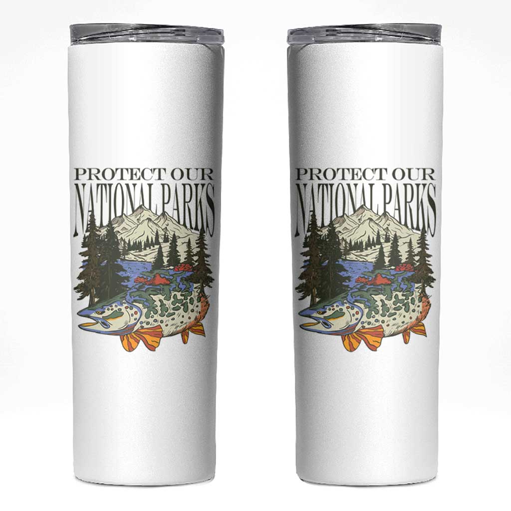 Protect Our National Parks Skinny Tumbler Wildlife Fishing Outdoor Adventure Retro