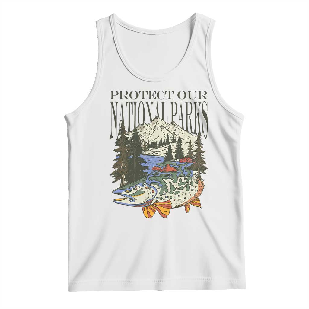 Protect Our National Parks Tank Top Wildlife Fishing Outdoor Adventure Retro
