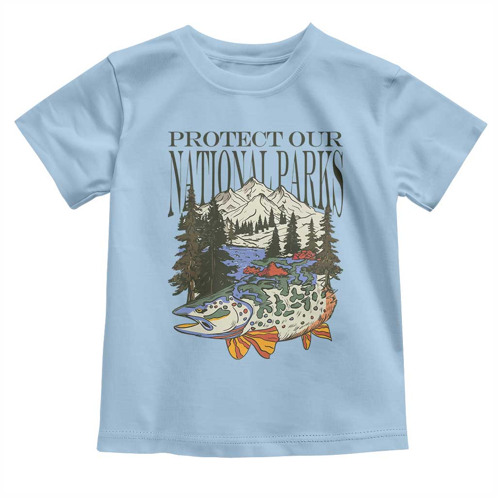Protect Our National Parks Toddler T Shirt Wildlife Fishing Outdoor Adventure Retro