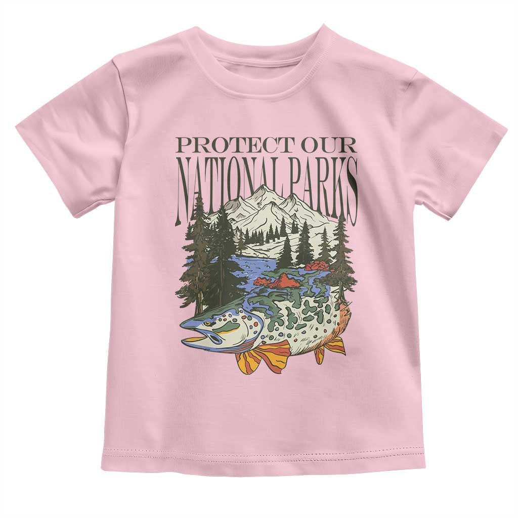 Protect Our National Parks Toddler T Shirt Wildlife Fishing Outdoor Adventure Retro