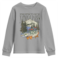 Protect Our National Parks Youth Sweatshirt Wildlife Fishing Outdoor Adventure Retro