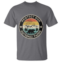 Protect Our National Parks T Shirt Bear Wildlife Retro Mountain Graphic