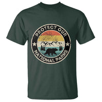 Protect Our National Parks T Shirt Bear Wildlife Retro Mountain Graphic