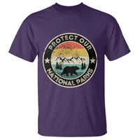 Protect Our National Parks T Shirt Bear Wildlife Retro Mountain Graphic
