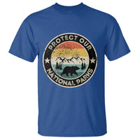 Protect Our National Parks T Shirt Bear Wildlife Retro Mountain Graphic