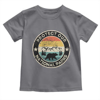Protect Our National Parks Toddler T Shirt Bear Wildlife Retro Mountain Graphic