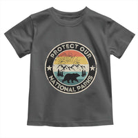 Protect Our National Parks Toddler T Shirt Bear Wildlife Retro Mountain Graphic