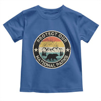 Protect Our National Parks Toddler T Shirt Bear Wildlife Retro Mountain Graphic