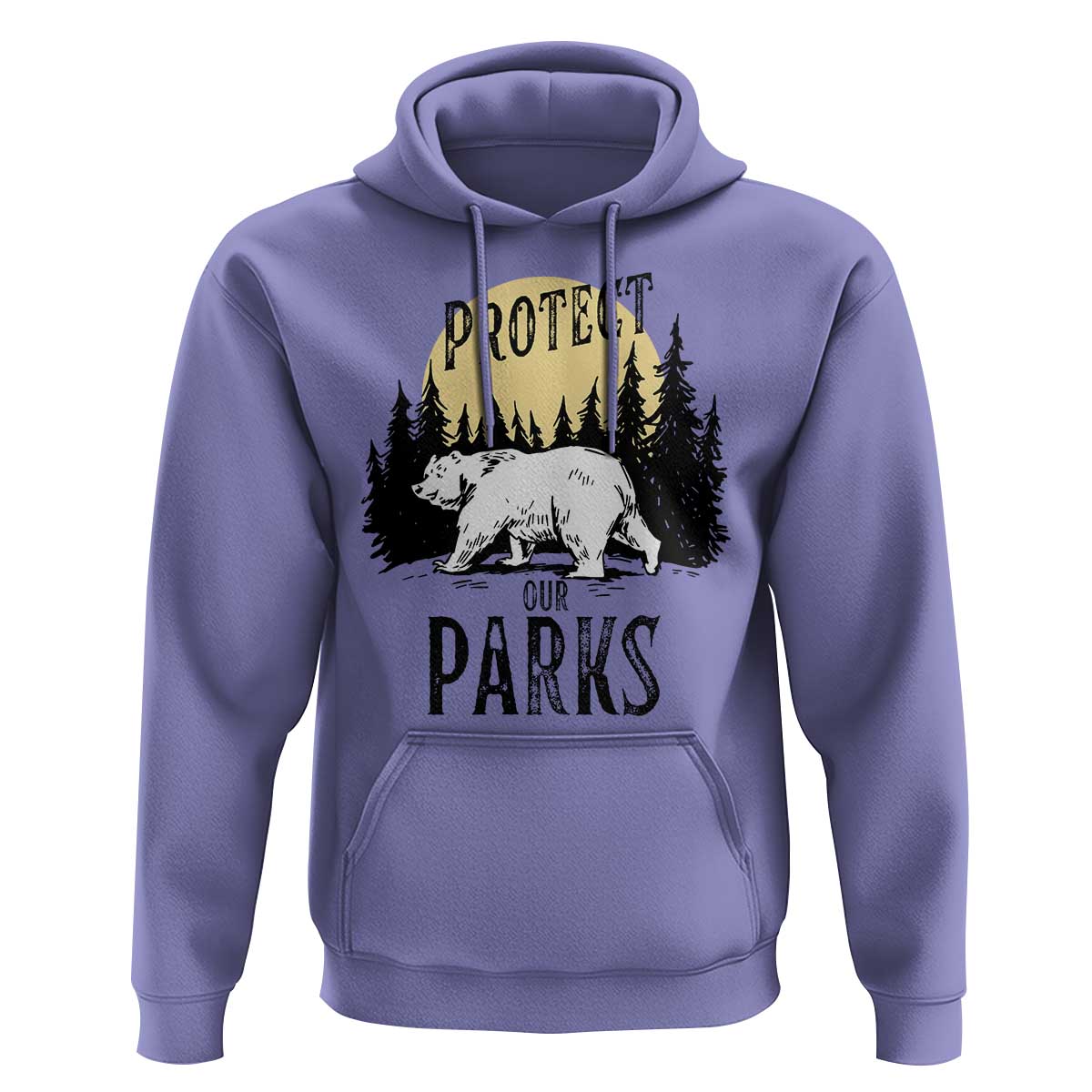 Protect Our Parks Hoodie Retro Bear Forest Nature Graphic