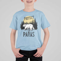 Protect Our Parks T Shirt For Kid Retro Bear Forest Nature Graphic