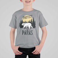 Protect Our Parks T Shirt For Kid Retro Bear Forest Nature Graphic