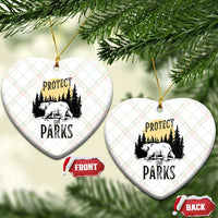 Protect Our Parks Ceramic Ornament Retro Bear Forest Nature Graphic - Wonder Print Shop