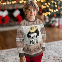 Protect Our Parks Ugly Christmas Sweater Retro Bear Forest Nature Graphic - Wonder Print Shop