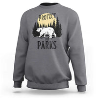 Protect Our Parks Sweatshirt Retro Bear Forest Nature Graphic