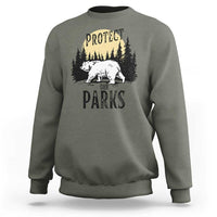 Protect Our Parks Sweatshirt Retro Bear Forest Nature Graphic