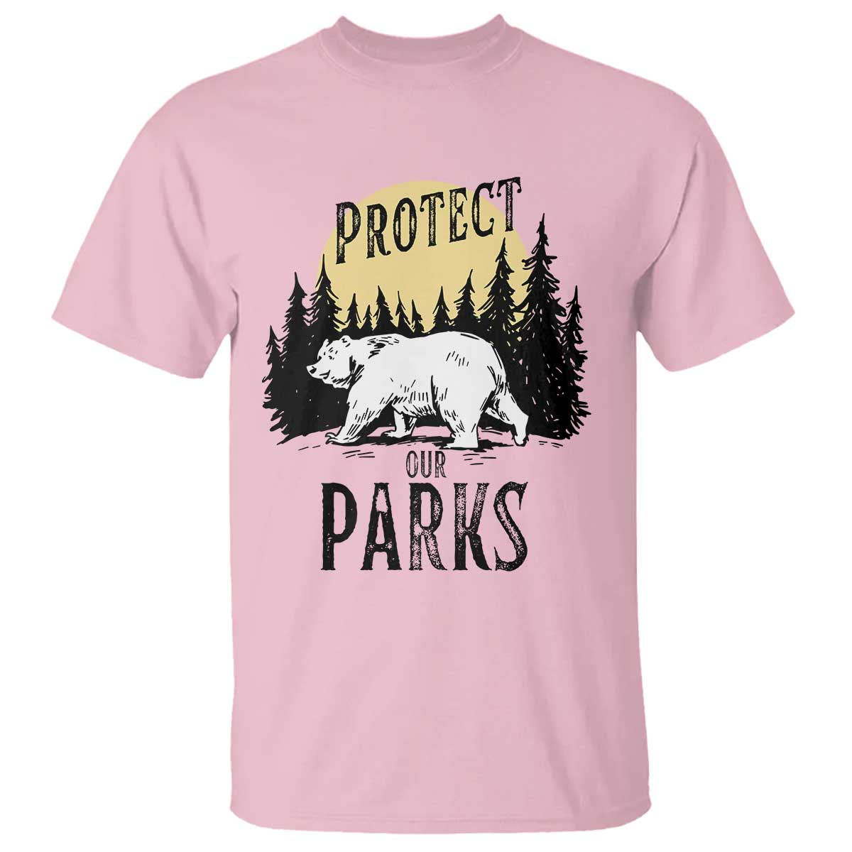 Protect Our Parks T Shirt Retro Bear Forest Nature Graphic