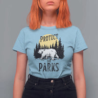 Protect Our Parks T Shirt For Women Retro Bear Forest Nature Graphic