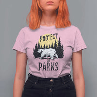 Protect Our Parks T Shirt For Women Retro Bear Forest Nature Graphic