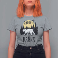 Protect Our Parks T Shirt For Women Retro Bear Forest Nature Graphic