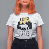 Protect Our Parks T Shirt For Women Retro Bear Forest Nature Graphic