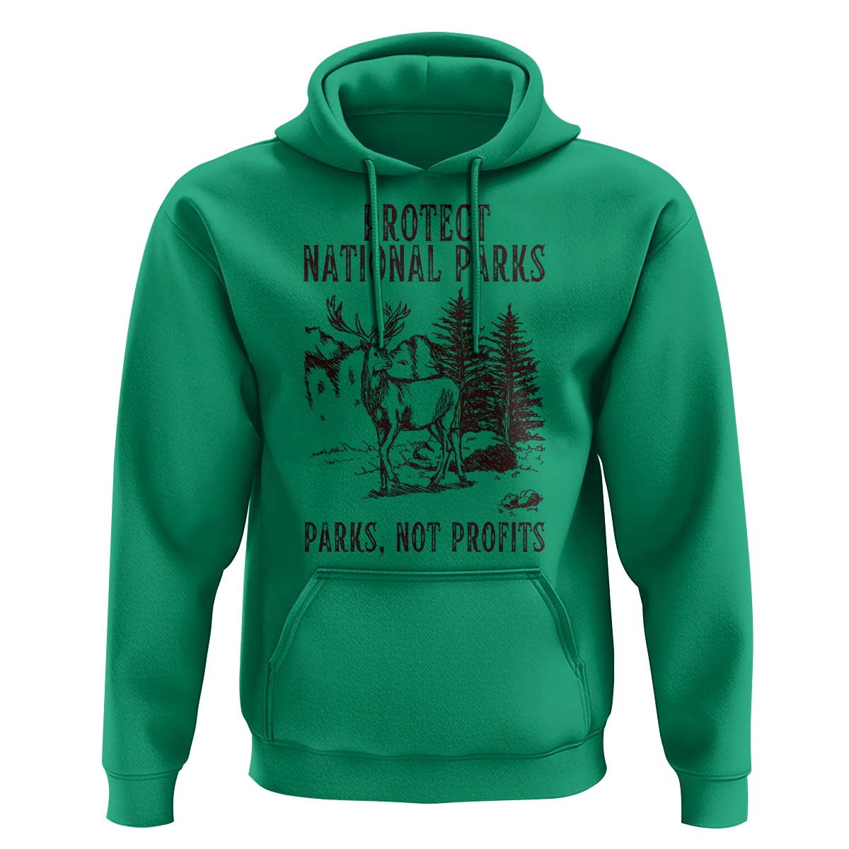 Protect National Parks Hoodie Support Parks Not Profits Deer