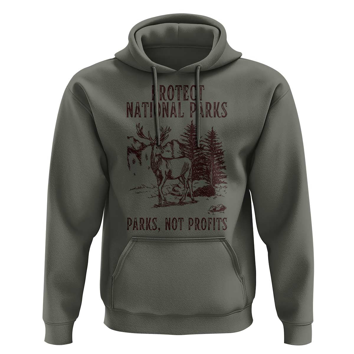Protect National Parks Hoodie Support Parks Not Profits Deer