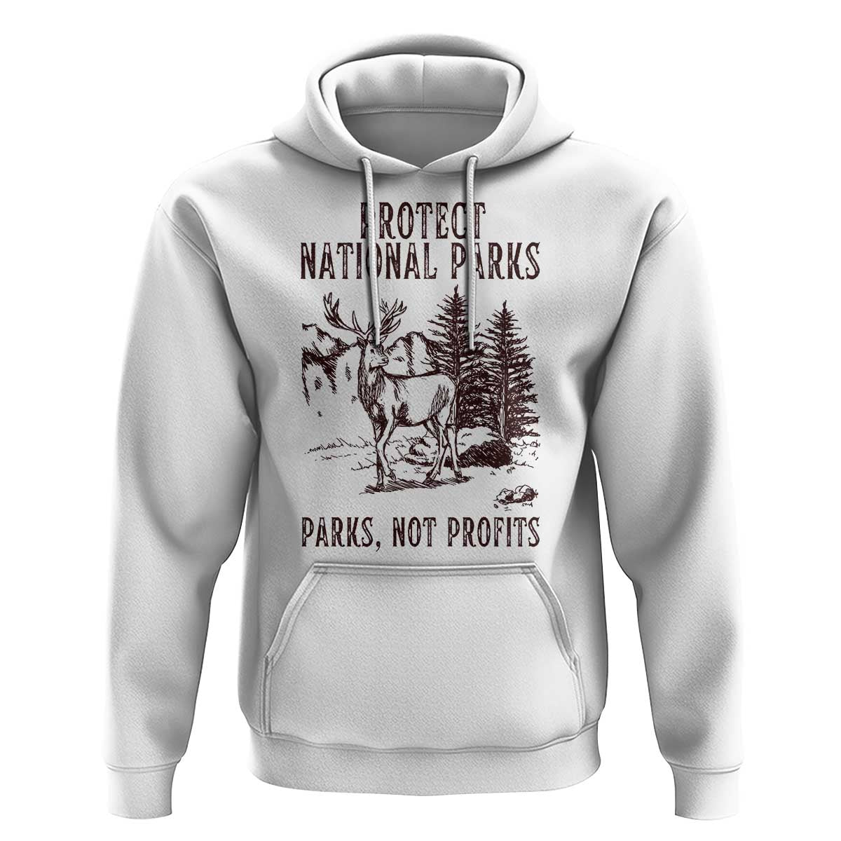 Protect National Parks Hoodie Support Parks Not Profits Deer