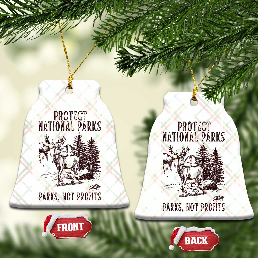 Protect National Parks Ceramic Ornament Support Parks Not Profits Deer - Wonder Print Shop
