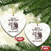 Protect National Parks Ceramic Ornament Support Parks Not Profits Deer - Wonder Print Shop