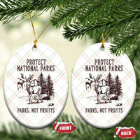 Protect National Parks Ceramic Ornament Support Parks Not Profits Deer - Wonder Print Shop