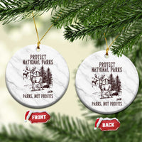 Protect National Parks Ceramic Ornament Support Parks Not Profits Deer - Wonder Print Shop
