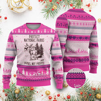 Protect National Parks Ugly Christmas Sweater Support Parks Not Profits Deer - Wonder Print Shop