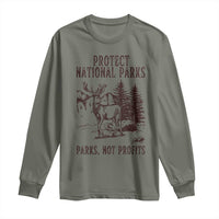 Protect National Parks Long Sleeve Shirt Support Parks Not Profits Deer