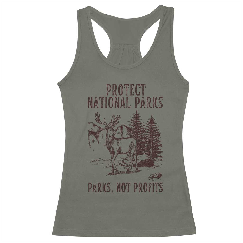 Protect National Parks Racerback Tank Top Support Parks Not Profits Deer